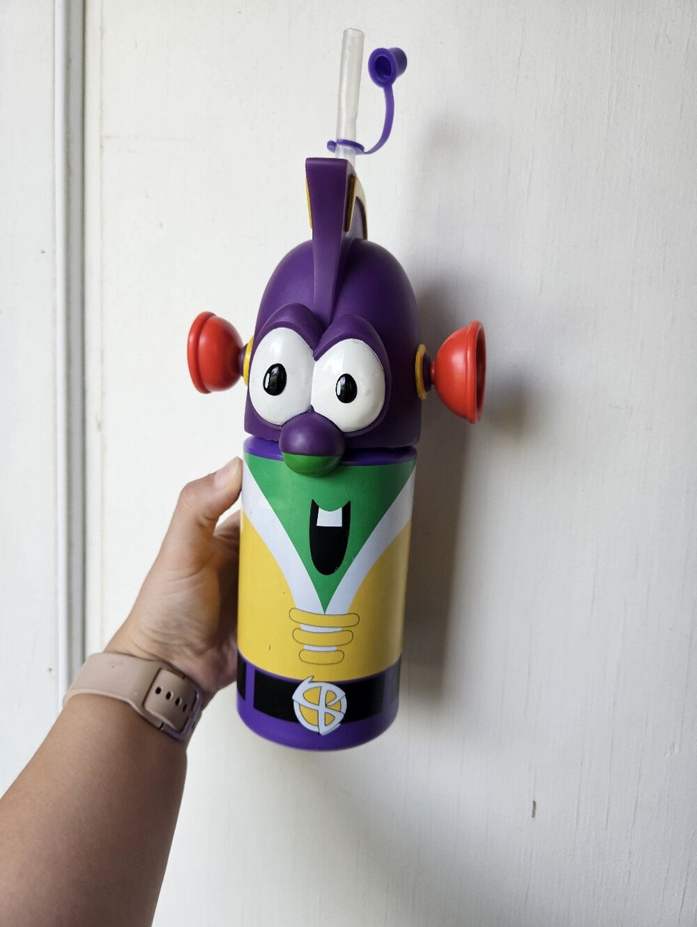90s LarryBoy Veggie Tales Water Bottle